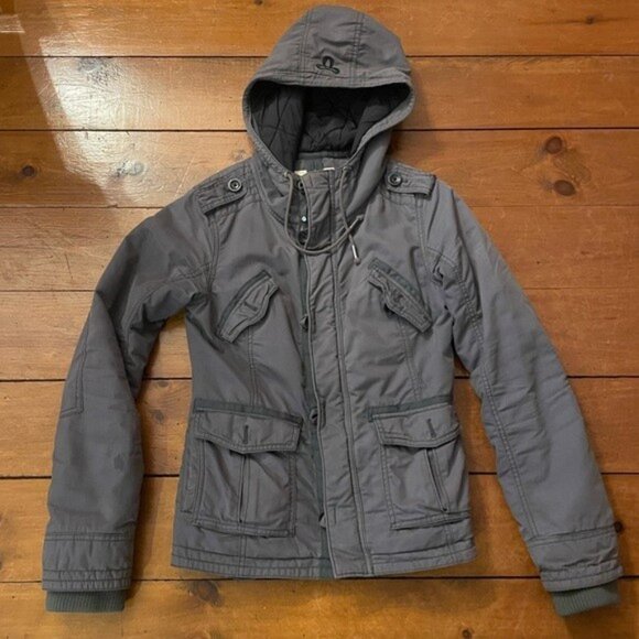 TNA Platoon Military Utility Grey Jacket Women's Medium - Picture 2 of 8